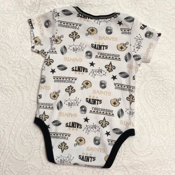 NFL New Orleans Saints Football Onesie Size 6-12 Months for Baby Girls or Boys - Picture 4 of 4